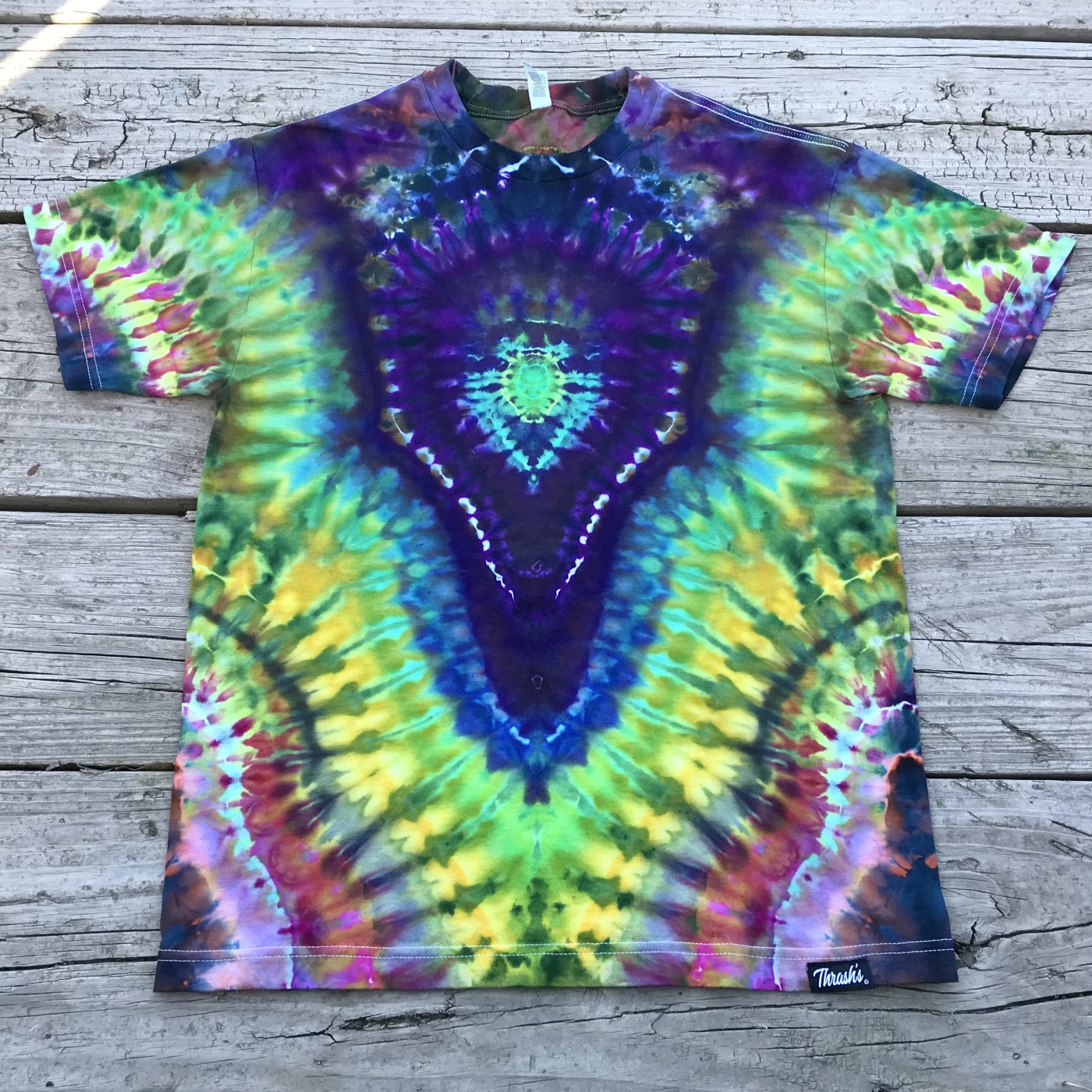 Medium size tie dye T-shirt by Matt Thrash