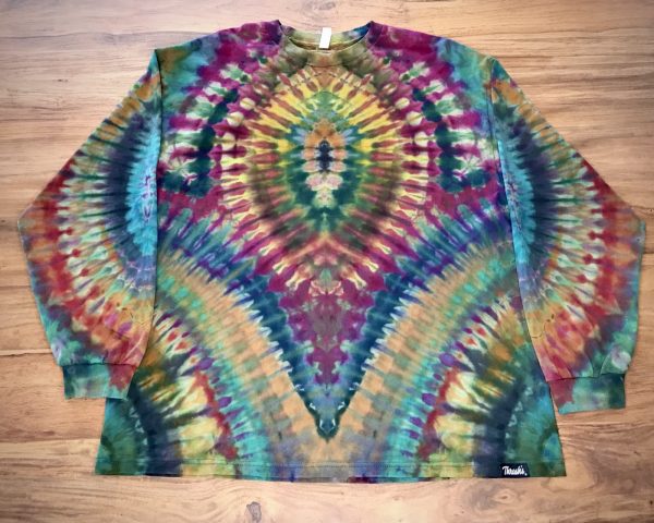 2XL Long Sleeve Tie Dye T-Shirt by Matt Thrash