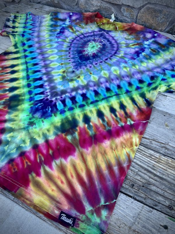 2XL classic V with double sided orbs tie dye T-shirt by Matt Thrash - Image 3