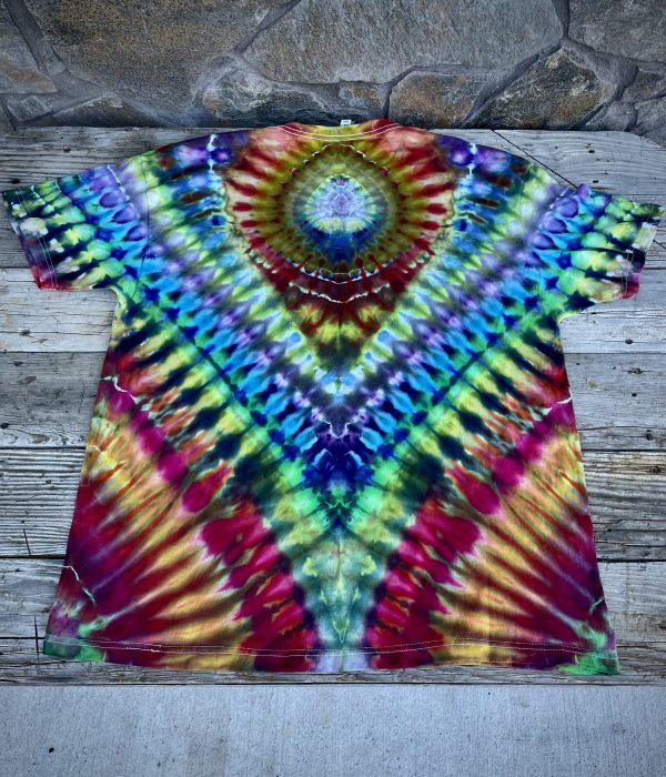 2XL classic V with double sided orbs tie dye T-shirt by Matt Thrash - Image 2