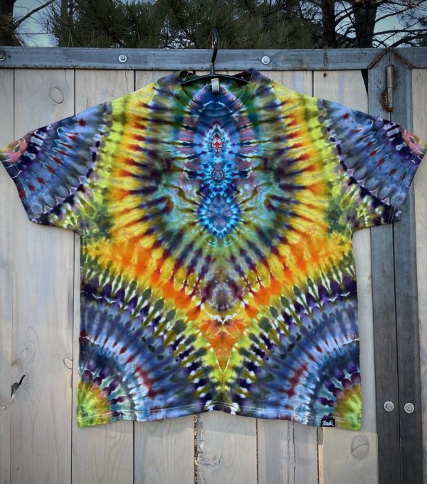 2XL triple chest orb tie dye T-shirt by Matt Thrash