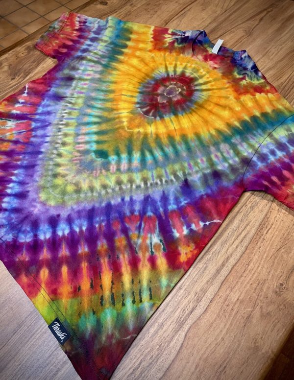 XL rainbow tie dye T-shirt by Matt Thrash - Image 3